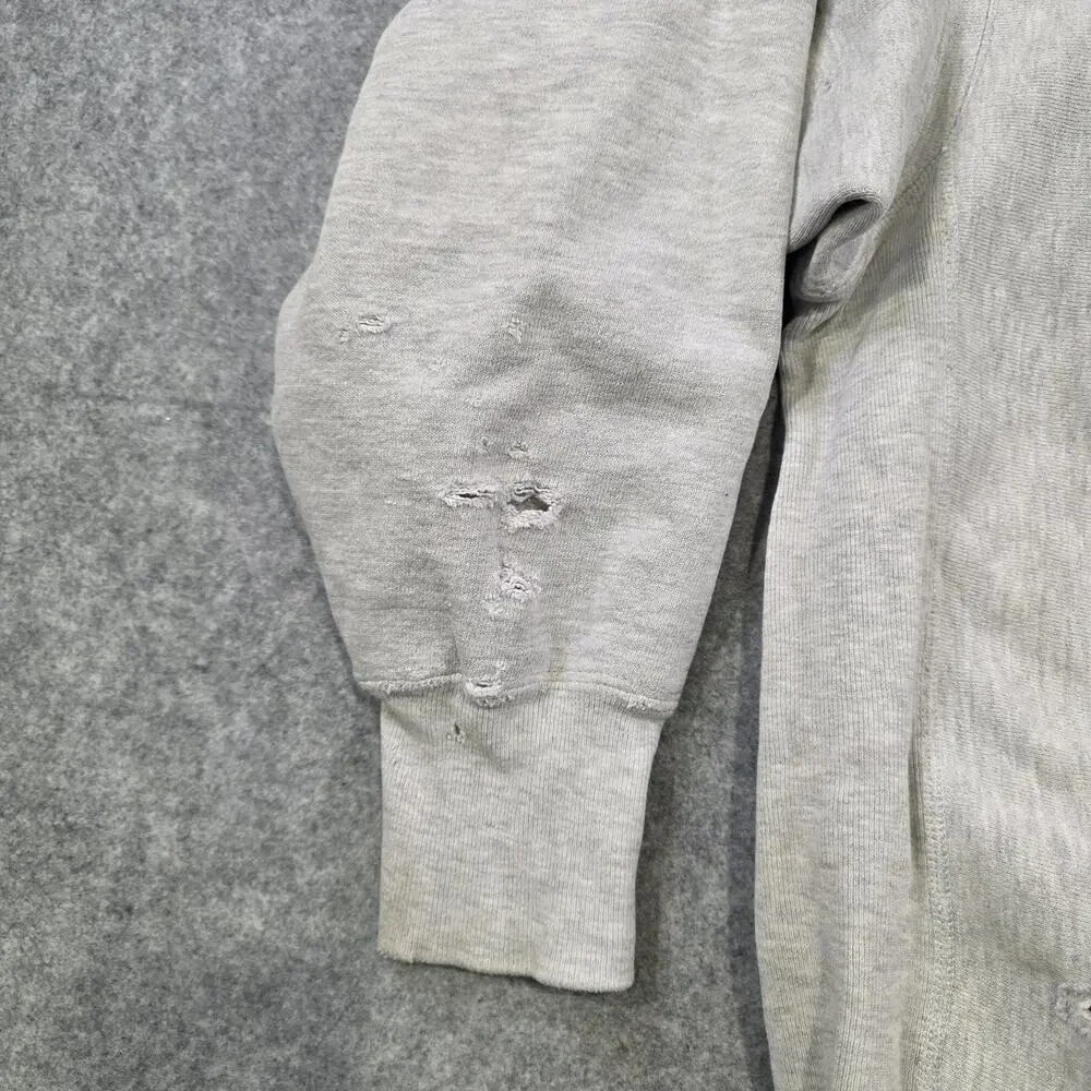 Vintage 90s Champion Reverse Weave‎ Hoodie Mens 2XL Gray Williston College USA